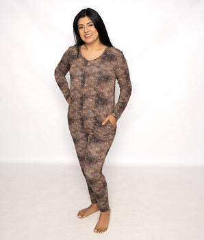 Women's One-Piece Lounger in Antlers