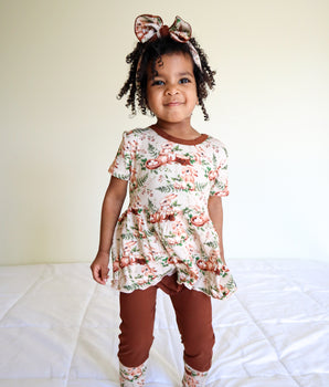 Switch-A-Roo™ Reversible Opening Twirl Romper in Hop to It!