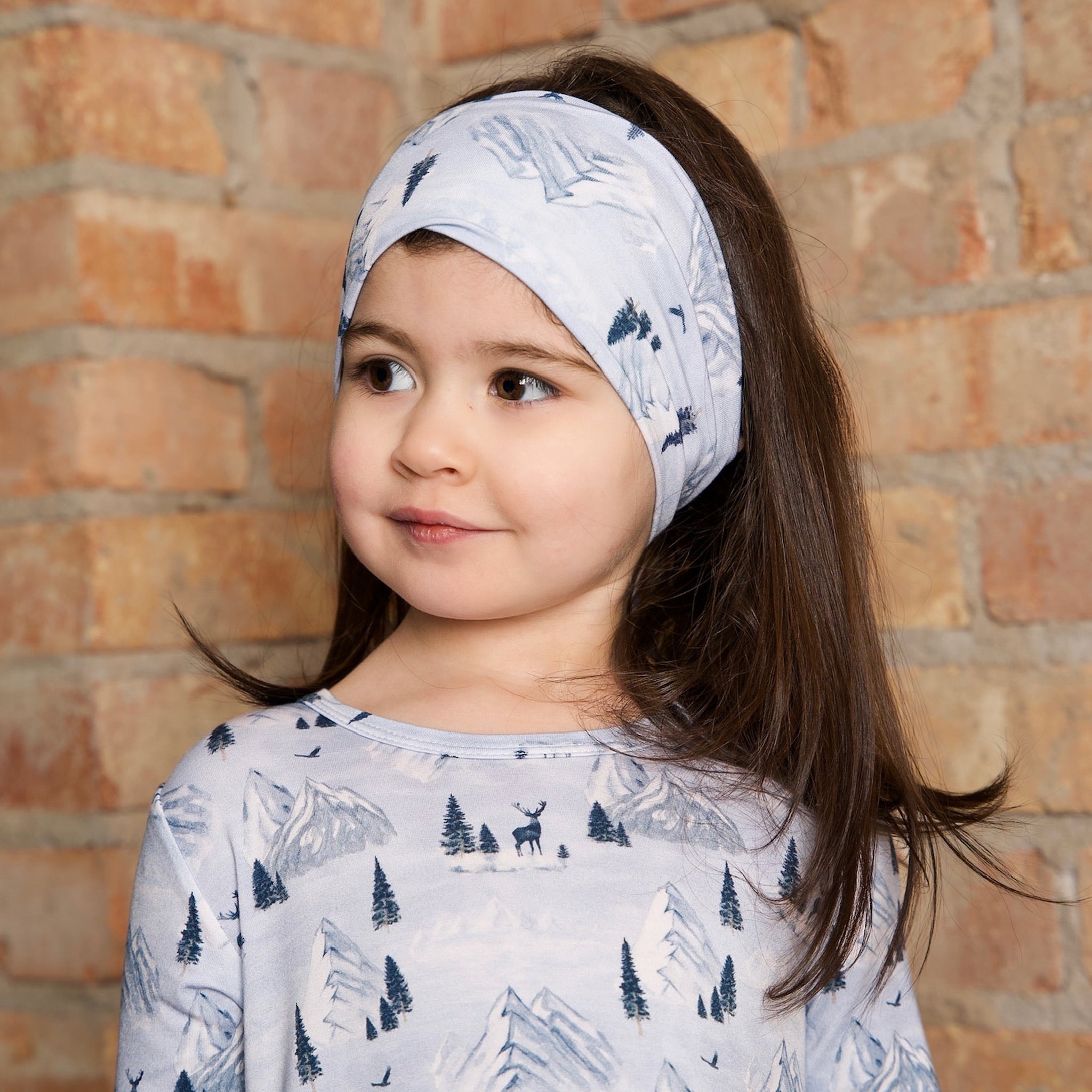 Headwrap in Winter Mountains – Ready Set Romper