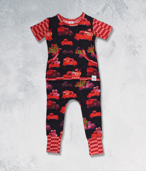 Change-A-Roo™ Front Opening Romper in Loads of Love