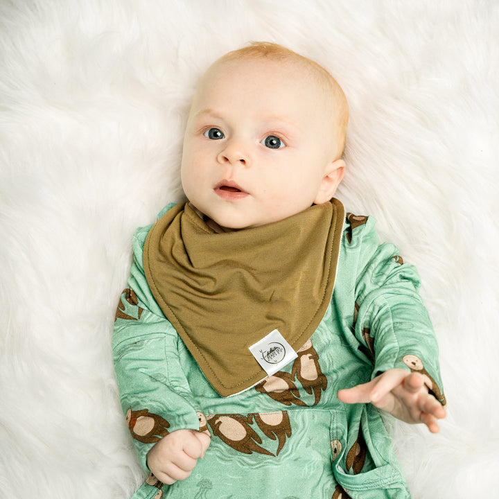 Bib in Khaki | Bamboo Viscose