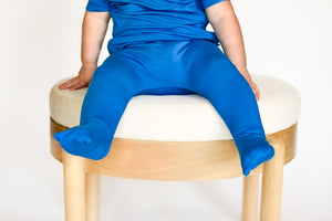 Wrap-A-Roo™ Wrap Opening Romper in Azure | Bamboo Viscose