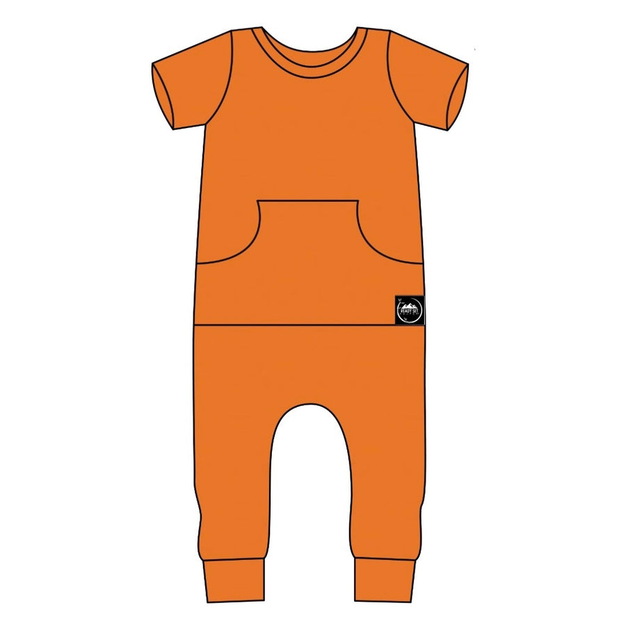 Front Opening Romper in Yams | Bamboo Viscose