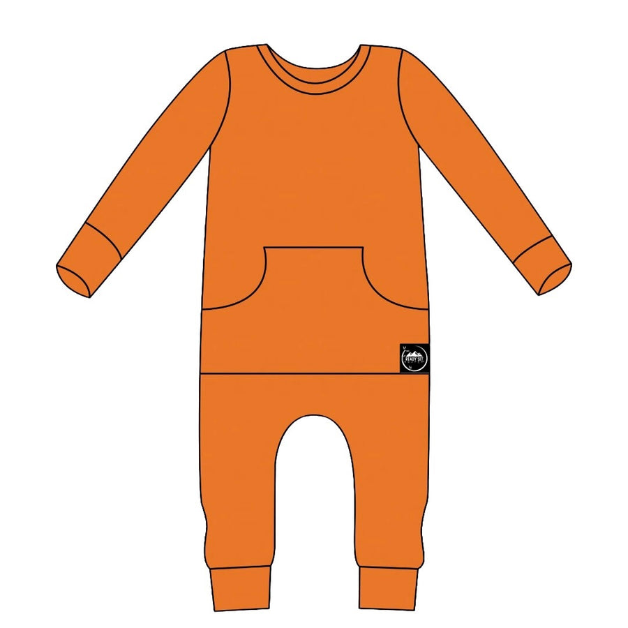 Front Opening Romper in Yams | Bamboo Viscose