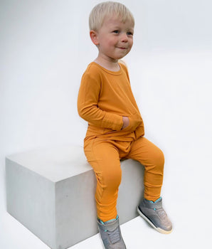 Front Opening Romper in Amber