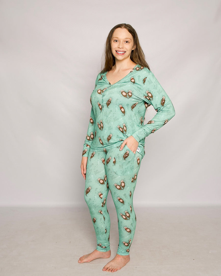 2 pc Loungewear Set in Otters | Women's Bamboo Viscose