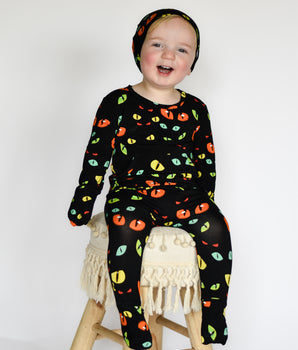 Front Opening Romper in Eye Spy