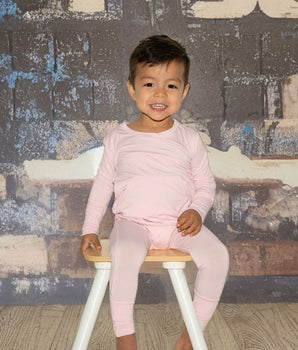 Front Opening Romper in Pink Lemonade
