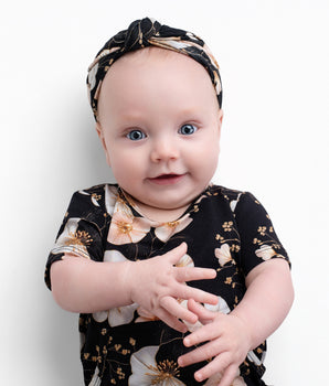 Bamboo Headwrap in Midnight Blooms