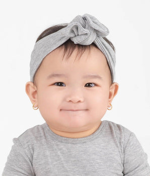 Headwrap in Ribbed Heather Grey