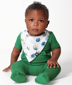 Bib in Ribbed Eucalyptus Leaves
