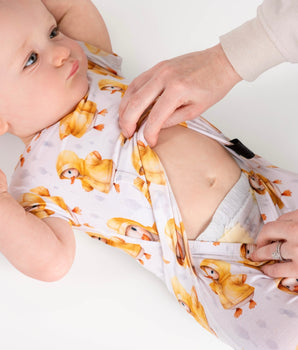 Front Opening Ready Set Romper® in Rainy Day Ducks