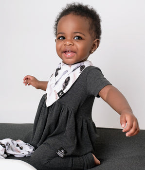 Bamboo  Bib in O.G Feathered Ebony