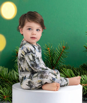 Front Opening Ready Set Romper® in O.G The Woodlands