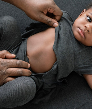 Reversible Opening Ready Set Romper® Twirl in Ribbed O.G London Fog