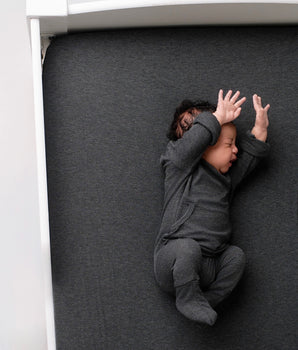 Bamboo Crib Sheet in Ribbed O.G London Fog