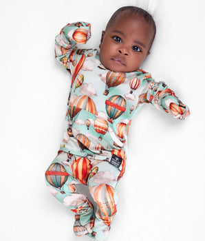 Front Opening Set Romper® in Catch Me in the Clouds