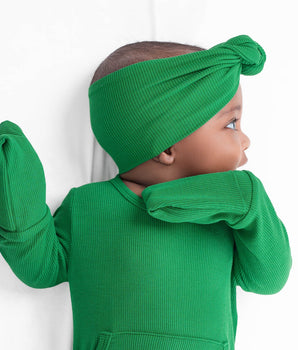 Headwrap in Ribbed Emerald