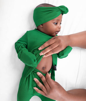 Front Opening Ready Set Romper® in Ribbed Emerald