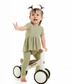 Reversible Opening Ready Set Romper® Twirl in Ribbed Pistachio