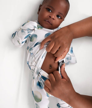 Front Opening Ready Set Romper® in Ribbed Eucalyptus Leaves
