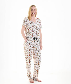 Women’s Deluxe Loungewear Pants in Holiday Lights