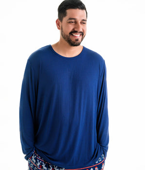 Men’s Loungewear Top in Ribbed Into the Blue