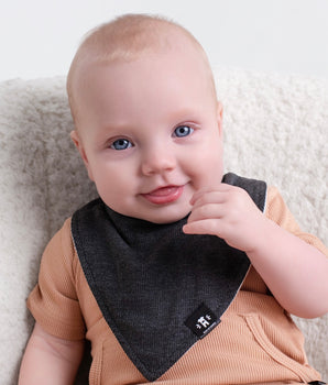 Bamboo Bib in Ribbed O.G London Fog