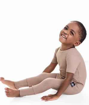 Front Opening Ready Set Romper® in Ribbed Sandstone