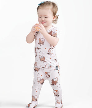 Front Opening Ready Set Romper® in Board Bunnies