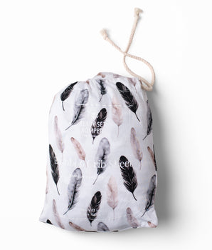 Bamboo Crib Sheet in O.G Feathered Ebony