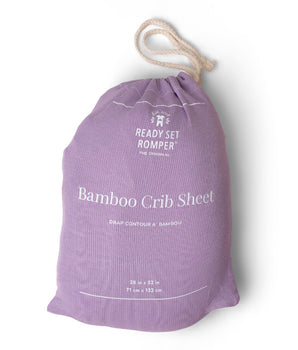 Bamboo Crib Sheet in Ribbed Lavender