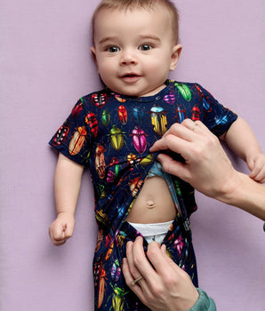 Front Opening Ready Set Romper® in Beetle-Mania!
