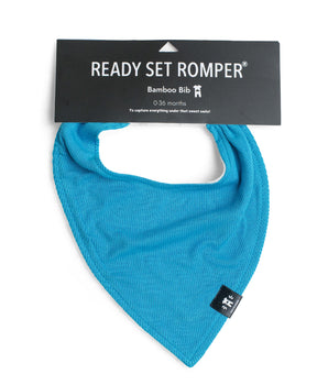 Bamboo Bib in Ribbed Blue-tiful