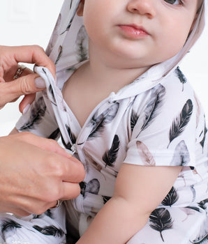 Front Opening Ready Set Romper® ZIP-IT! in O.G Feathered Ebony SSLL