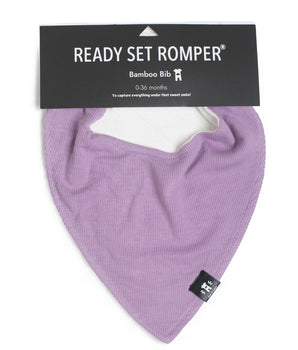 Bamboo Bib in Ribbed Lavender