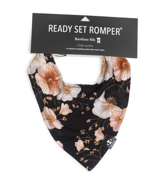 Bamboo Bib in Midnight Blooms