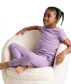 2 pc Loungewear Set in Ribbed Lavender
