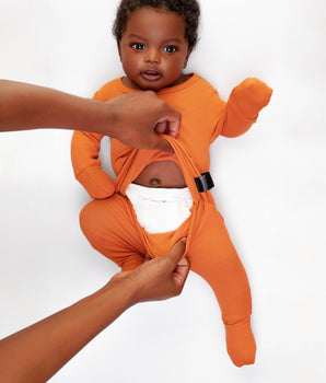 Front Opening Ready Set Romper® in Ribbed Sedona LSLL