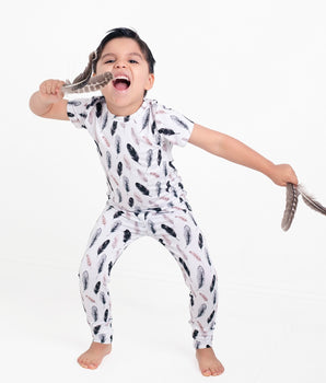 2 pc Bamboo Loungewear Set in O.G Feathered Ebony