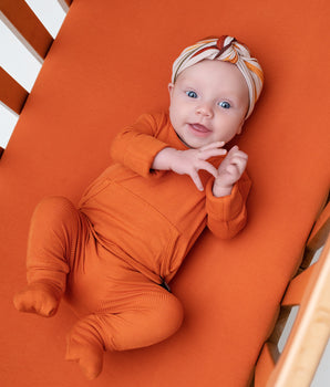 Front Opening Ready Set Romper® in Ribbed Sedona LSLL