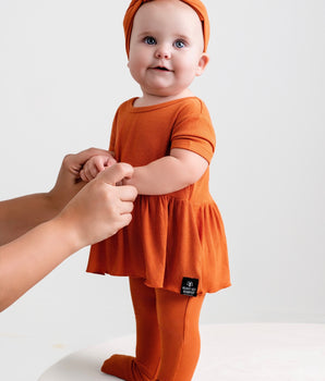 Reversible Opening Ready Set Romper® Twirl in Ribbed Sedona