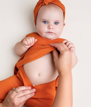 Reversible Opening Ready Set Romper® Twirl in Ribbed Sedona