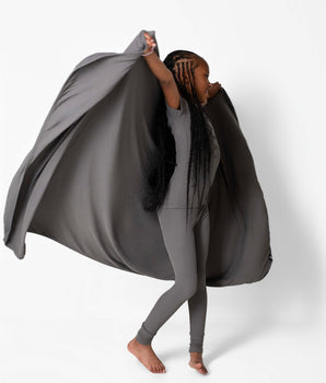 2 pc Loungewear Set in Ribbed Stormy