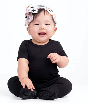 Front Opening Ready Set Romper® in Ribbed Essential Midnight