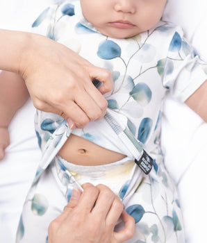 Front Opening Ready Set Romper® in Ribbed Eucalyptus Leaves