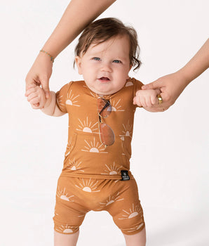 Front Opening Ready Set Romper® Shortie in Sunny
