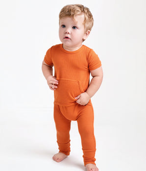 Front Opening Ready Set Romper® in Ribbed Sedona SSLL