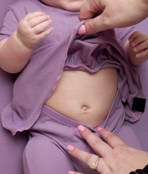 Reversible Opening Ready Set Romper® Twirl in Ribbed Lavender SSLL