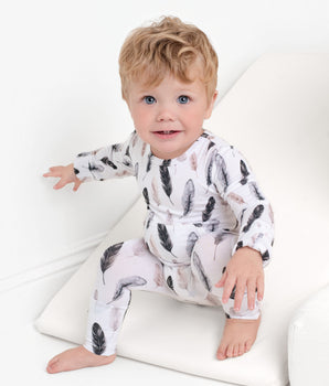 Front Opening Ready Set Romper® in O.G Feathered Ebony